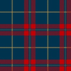 Fototapeta premium Tartan seamless pattern, red and blue can be used in fashion decoration design. Bedding, curtains, tablecloths