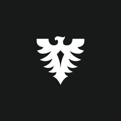 Obraz premium eagle bird shield logo template