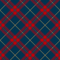 Tartan seamless pattern, red and blue can be used in fashion decoration design. Bedding, curtains, tablecloths