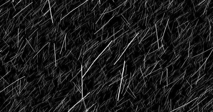 Less lines overlay animation random sketch white black. Cartoon doodle grunge crazy scratches, animation good  for any vido material 4K.
