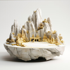 a miniature of marble city
