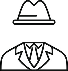 Anonymous office agent icon outline vector. Work family. People avatar
