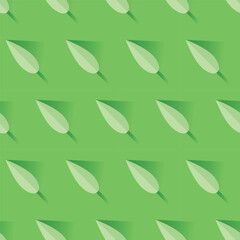Seamless background with green leaves