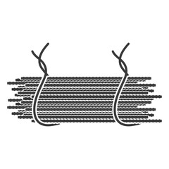 Steel reinforcing rods glyph icon isolated on white background.Vector illustration.