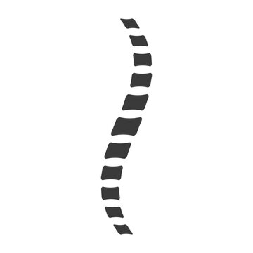 Spine glyph icon isolated on white background.Vector illustration.