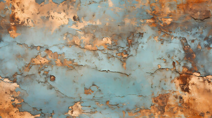 Verdigris patina on copper texture