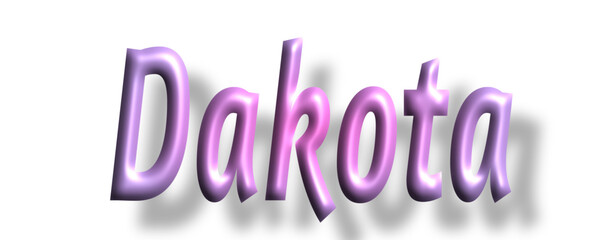 Dakota - pink color - female name - ideal for websites, emails, presentations, greetings, banners, cards, books, t-shirt, sweatshirt, prints, cricut, silhouette,	