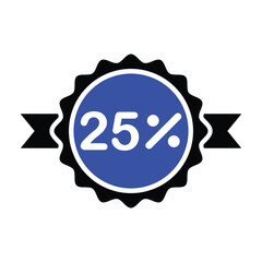 Twenty Five Percent Discount Tag Icon