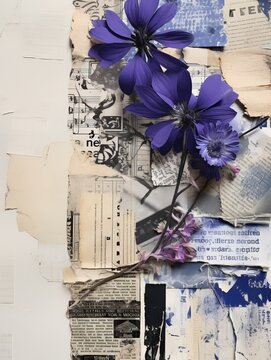 Life Journal: Realist Detail Violet & Indigo Collage Close-ups.