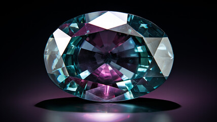 Fototapeta premium macro mineral stone pink, amethyst on a black background close - up