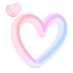 Valentine 3d element with transparent background. PNG no background object.