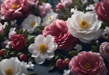 Obraz na płótnie Canvas floral fabric background in simple style