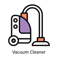 Vacuum Cleaner vector Filled outline Design illustration. Symbol on White background EPS 10 File