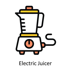 Electric Juicer vector Filled outline Design illustration. Symbol on White background EPS 10 File