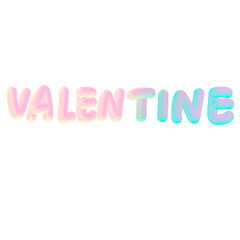 Valentine 3d element with transparent background. PNG no background object.