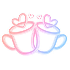 Valentine 3d element with transparent background. PNG no background object.