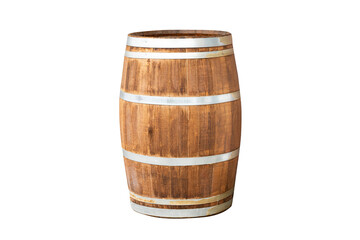 wooden barrel isolated