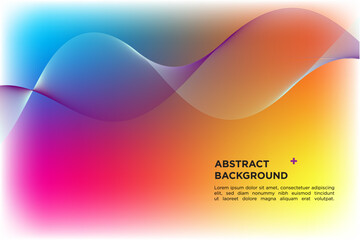 Modern colorful background with abstract shape lines