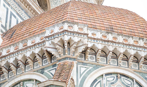 beautiful gothic architecture of the cathedral in florence italy