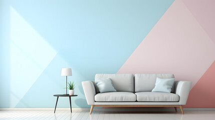 Fototapeta na wymiar A minimalist wallpaper background in soft pastels, providing an air of tranquility and simplicity. Perfect for a clean and modern look.
