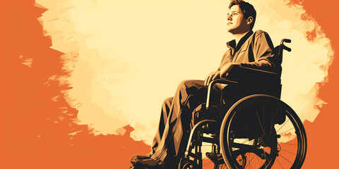 Fototapeta premium person in a wheelchair