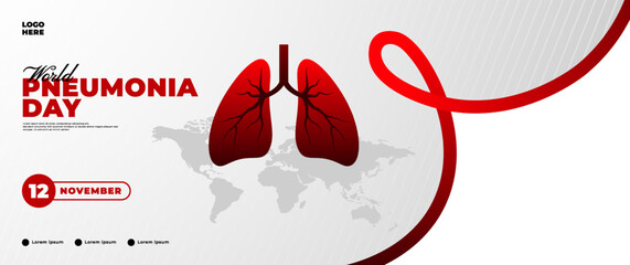 world pneumonia day banner design