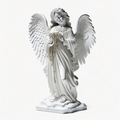 Christmas Angel Miniature on White Background