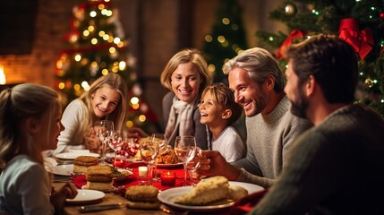 A simple way to describe the concept of a family together Christmas celebration is the idea of...