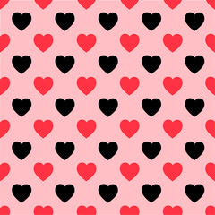 Free vector heart pattern lover pink background