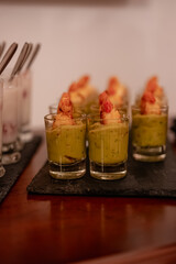 Guacamole in a small cup