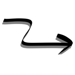 Drawing arrows with hand drawn.