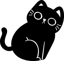 Cute Black Cat illustration