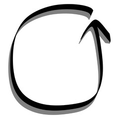 Drawing arrows with hand drawn.