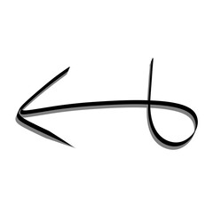 Drawing arrows with hand drawn.