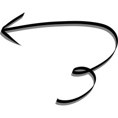 Drawing arrows with hand drawn.