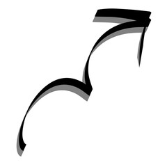 Drawing arrows with hand drawn.