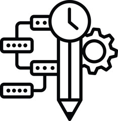 bpm model icon business process management model vector