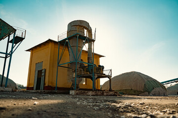 Obraz premium industrial site which works with the cotton and its machines