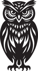 Owl Vector Silhouette, Cute Owl Silhouette