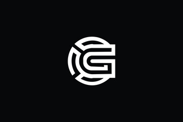 CG letter alphabet abstract logo vector