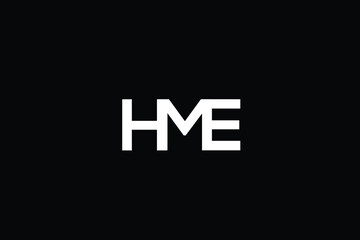 Fototapeta premium Abstract modern letter HME logo design