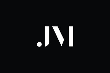 JM initial letters monogram vector logo template in gradient
