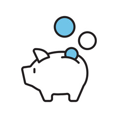 ブタの貯金箱　貯金　アイコン