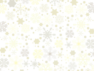 パステルカラーの雪の結晶の背景/黄