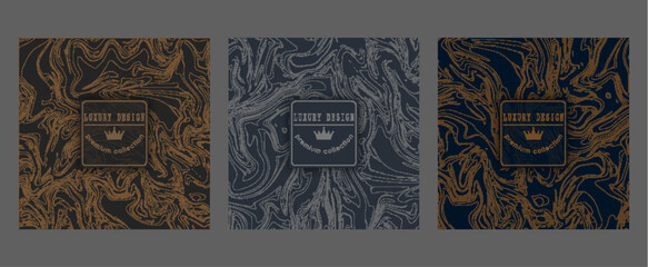 Premium pattern on a dark background. Exclusive luxury template for covers, interior, packaging and creative ideas