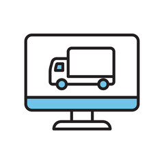 トラック　物流　パソコン　アイコン