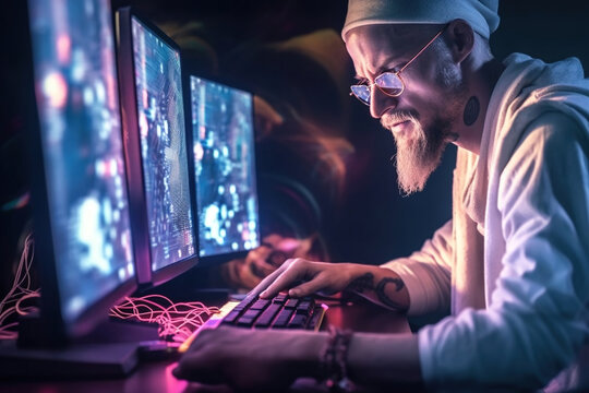 Mining Bitcoin with Miner. Equipment for mining crypto.