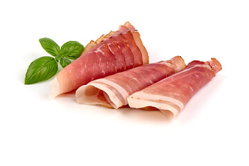 Jamon, jerked meat, isolated on white background. High resolution image.