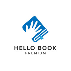 hello book logo vector icon illustration_01