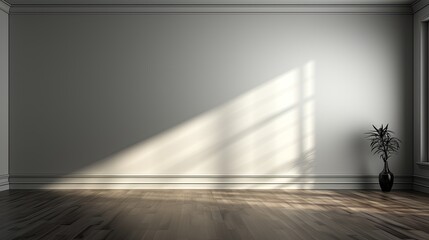 Spacious Minimalist Room with Sunlight - obrazy, fototapety, plakaty